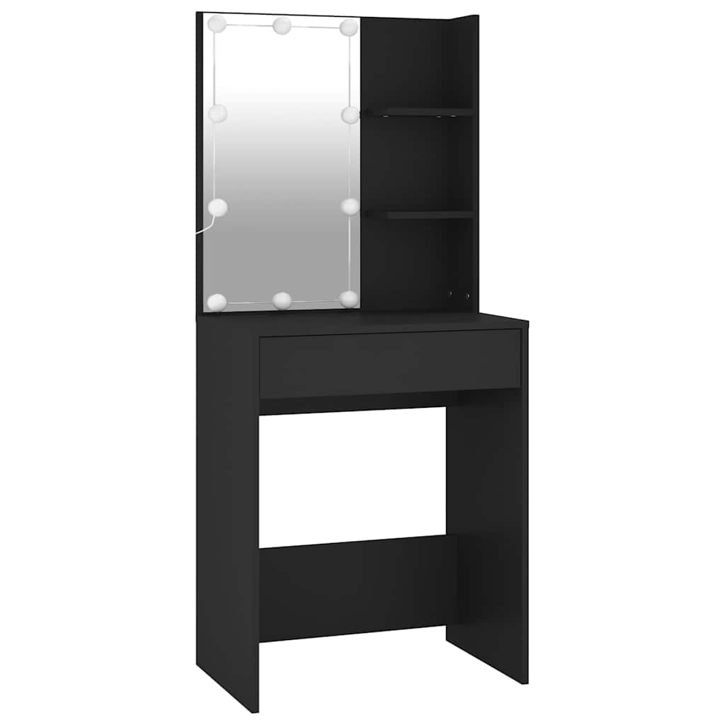 Vidaxl kaptafel met led-verlichting 60x40x140 cm zwart