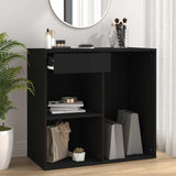 Vidaxl cosmeticakast 80x40x75 cm bewerkt hout zwart