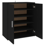 Vidaxl Schuhschrank 60x35x70 cm propertiertes Holzschwarz