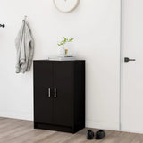 VidaXL Shoe cabinet 60x35x92 cm Properted Wood Black