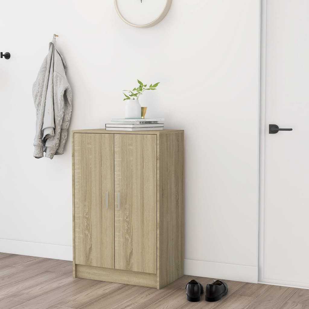 Vidaxl Cabinet da scarpe 60x35x92 cm Properpata in legno Oak colorato