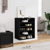 Vidaxl Schuhschrank 60x35x70 cm propertiertes Holzschwarz