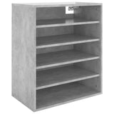 Vidaxl Cabinet da scarpe 60x35x70 cm Betongrijs in legno elaborato