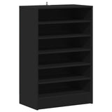 Vidaxl Schuhschrank 60x35x92 cm propertiertes Holzschwarz