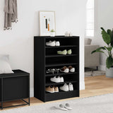Vidaxl Schuhschrank 60x35x92 cm propertiertes Holzschwarz