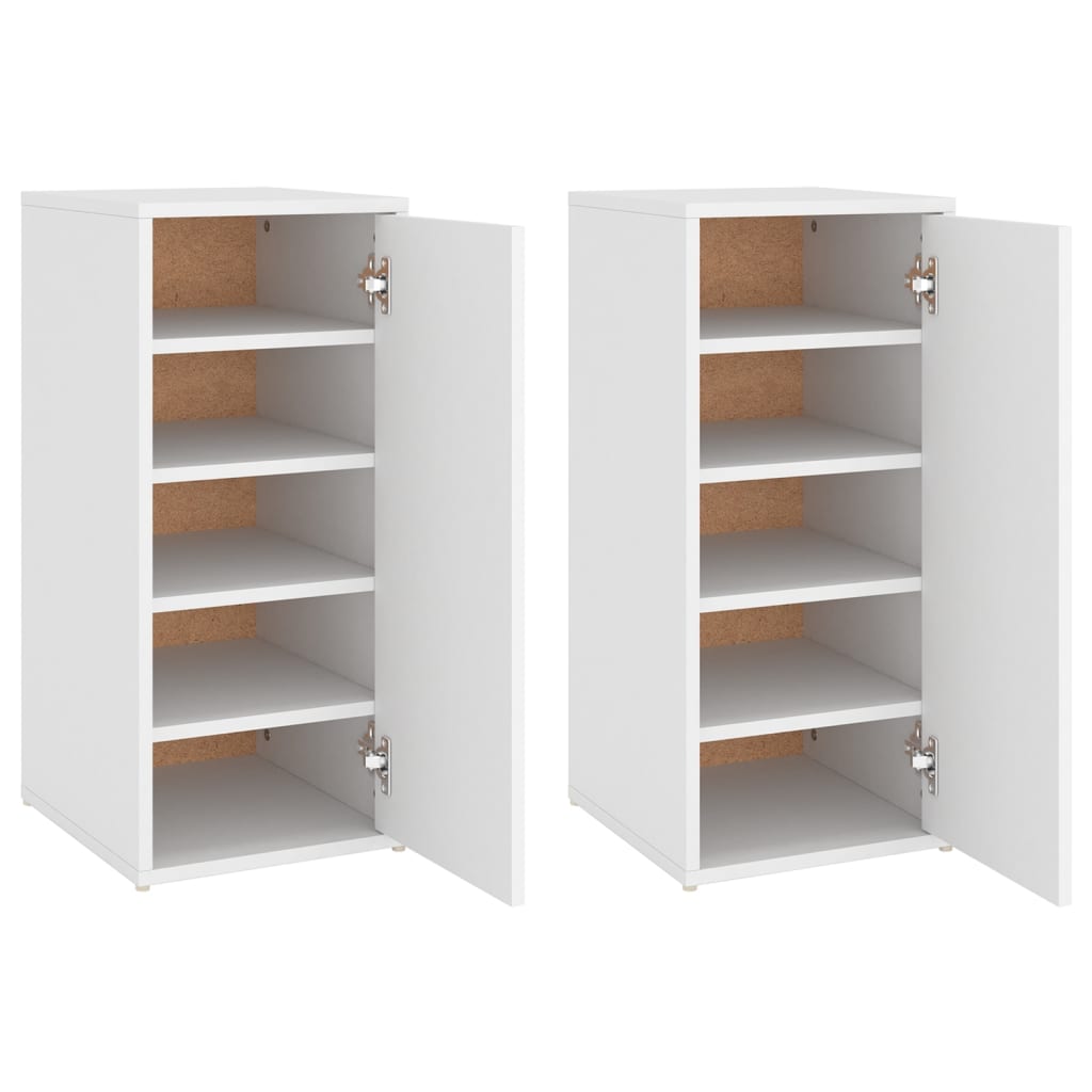 VidaXL shoe cabinets 2 pcs 32x35x70 cm processed wood white