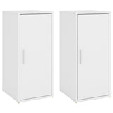 Gabinetes de zapatos Vidaxl 2 PCS 32x35x70 cm de madera procesada blanca