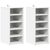 Vidaxl -Schuhschränke 2 PCs 31,5 x 35 x 70 cm verarbeitetes Holz weiß