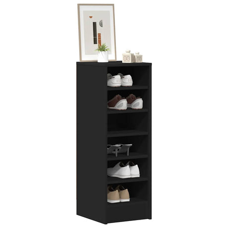 Vidaxl Schuhschrank 31,5 x 35 x 90 cm propertiertes Holzschwarz