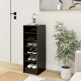 VidaXL shoe cabinet 31.5x35x90 cm Processed wood High gloss gray