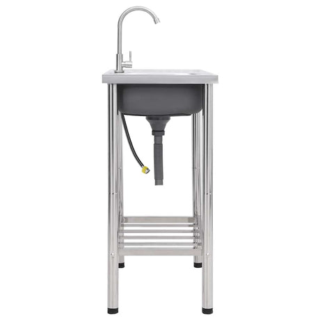 Vidaxl Camping Gutter Single Bowl mit Edelstahlhahn