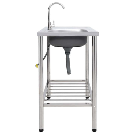 Vidaxl Camping Gutter Single Bowl mit Edelstahlhahn