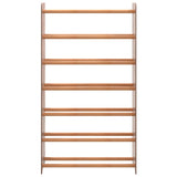 VIDAXL -Schuhregal 65x24x117 cm verarbeitetes Holzbraun