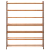 VIDAXL -Schuhregal 90x24x117 cm verarbeitetes Holzbraun