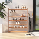VIDAXL -Schuhregal 90x24x117 cm verarbeitetes Holzbraun