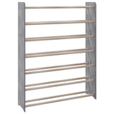 Vidaxl Shoe Rack 90x24x117 cm de madera procesada gris