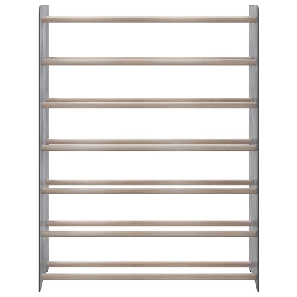 VIDAXL -Schuhregal 90x24x117 cm verarbeitetes Holzgrau