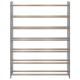 VIDAXL -Schuhregal 90x24x117 cm verarbeitetes Holzgrau