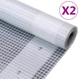 Vidaxl cubiertas 2 st leno 260 g m² 1.5x5 m blanco