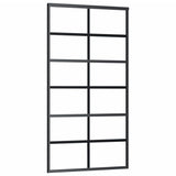 VidaXL Schuifdeur met beslag 102x205 cm aluminium en ESG-glas