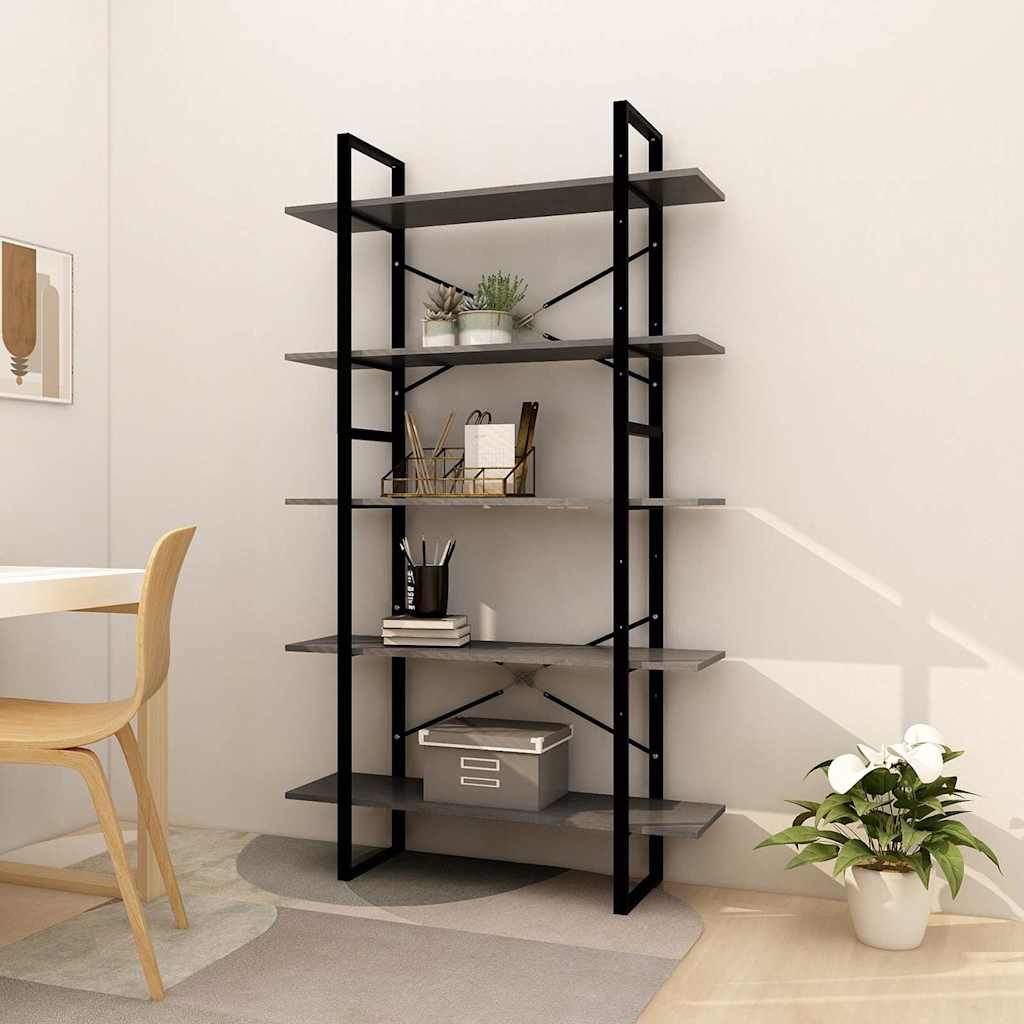 Vidaxl boekenkast met 5 schappen 100x30x175 cm massief grenenhout