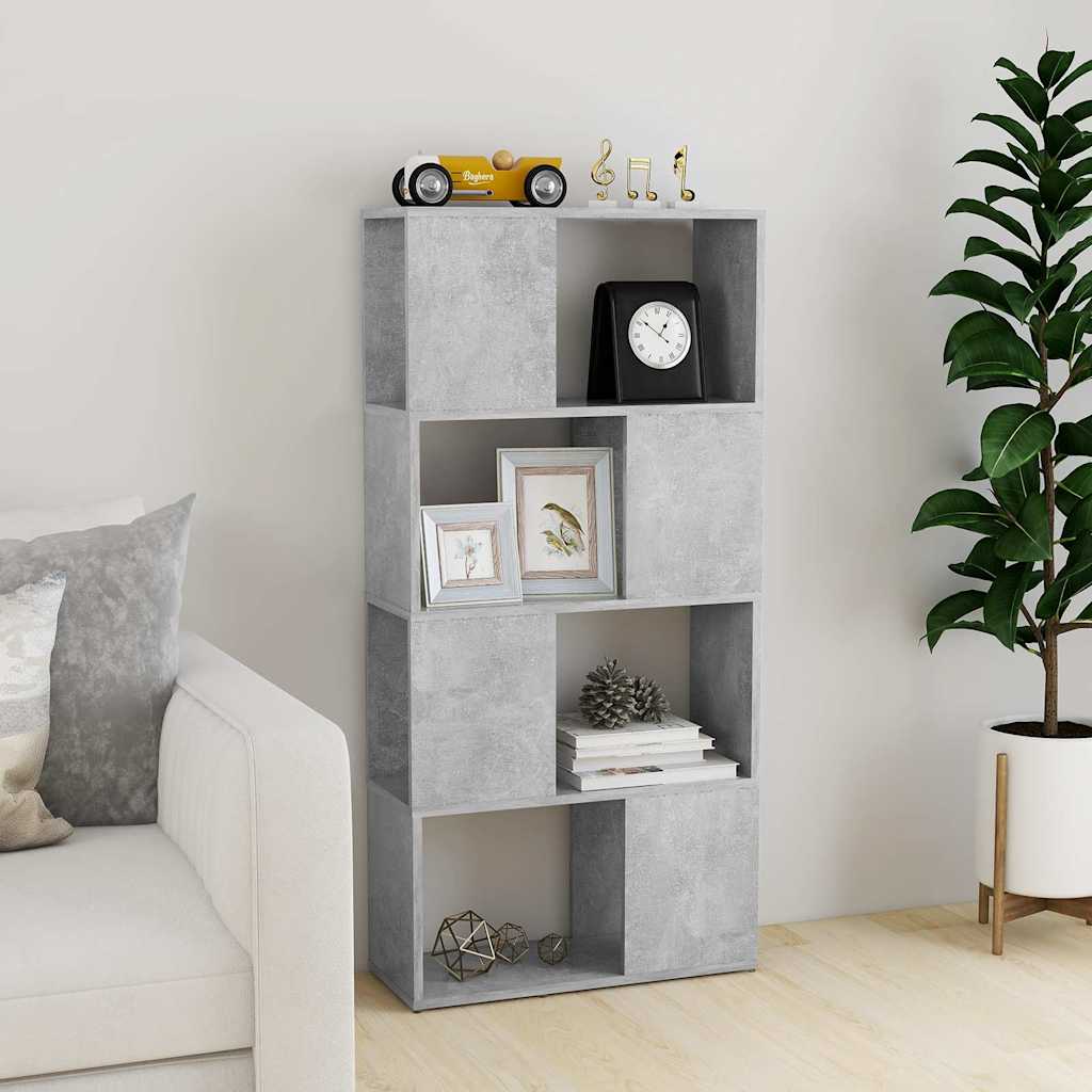 Vidaxl boekenkast kamerscherm 60x24x124,5 cm betongrijs