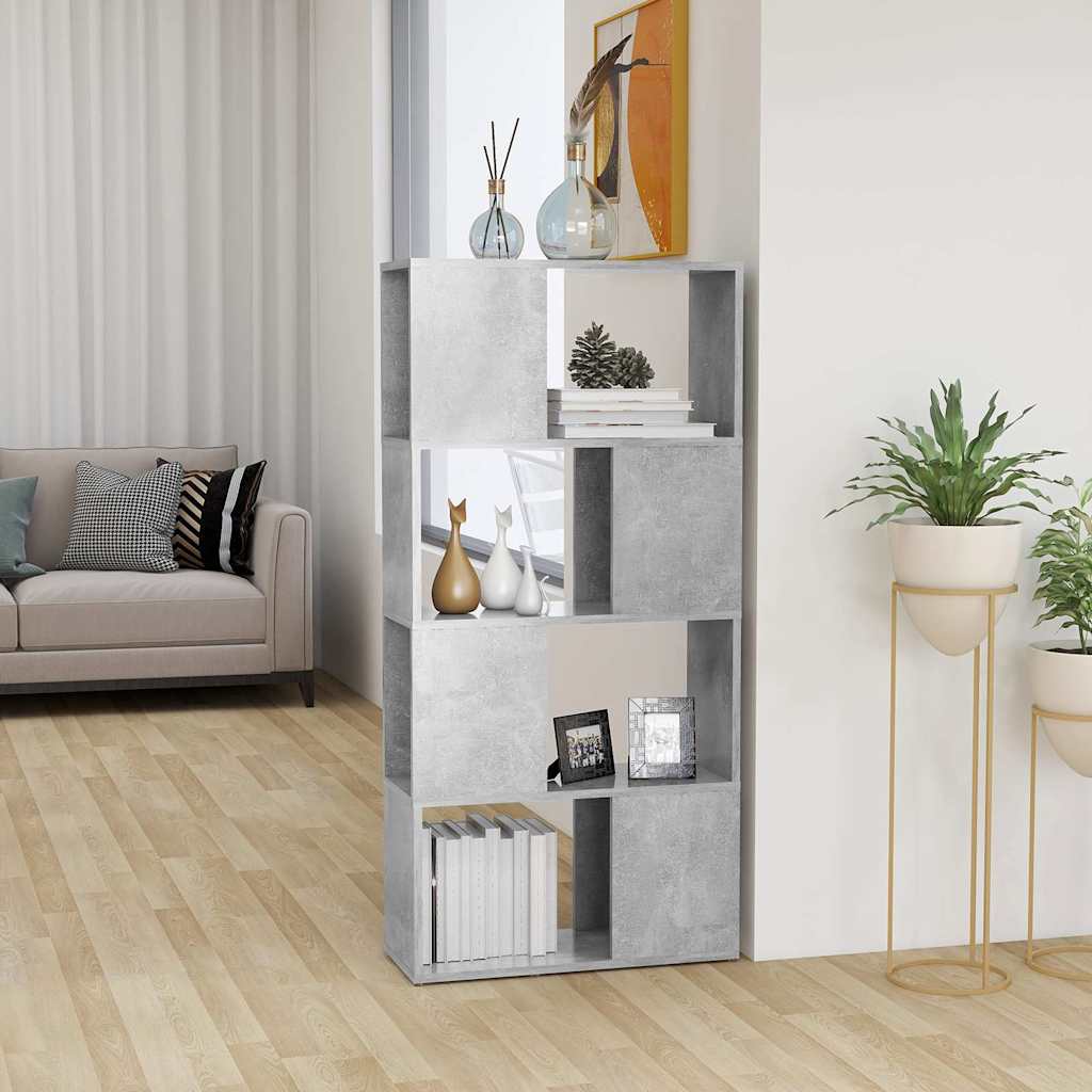 Vidaxl boekenkast kamerscherm 60x24x124,5 cm betongrijs