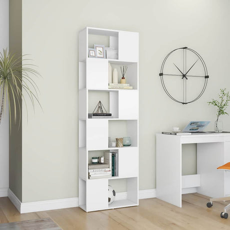 Vidaxl boekenkast kamerscherm 60x24x186 cm wit
