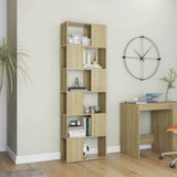 Vidaxl boekenkast kamerscherm 60x24x186 cm bewerkt hout sonoma eiken