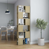 Vidaxl boekenkast kamerscherm 60x24x186 cm bewerkt hout sonoma eiken