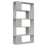Vidaxl boekenkast kamerscherm 80x24x155 cm bewerkt hout betongrijs
