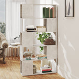 Vidaxl boekenkast kamerscherm 80x24x155 cm bewerkt hout betongrijs