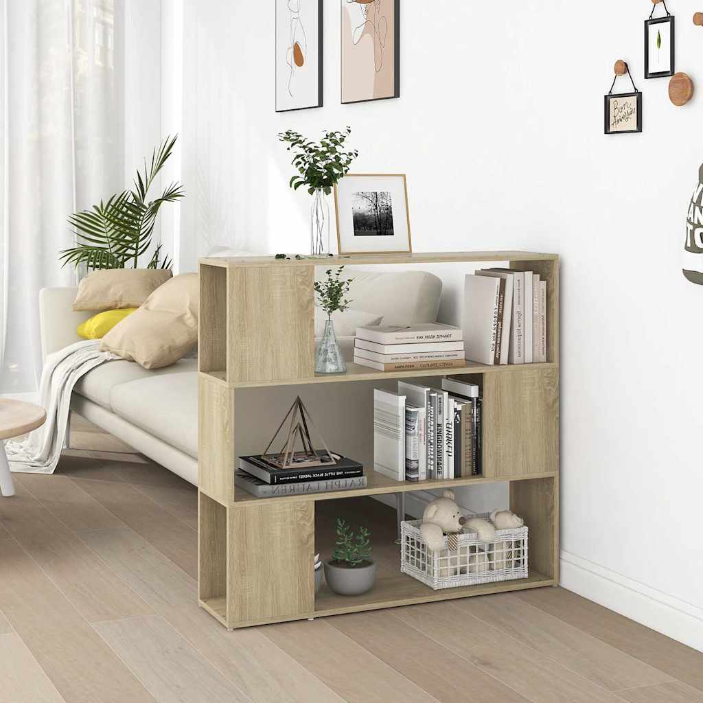 Vidaxl boekenkast kamerscherm 100x24x94 cm sonoma eikenkleurig