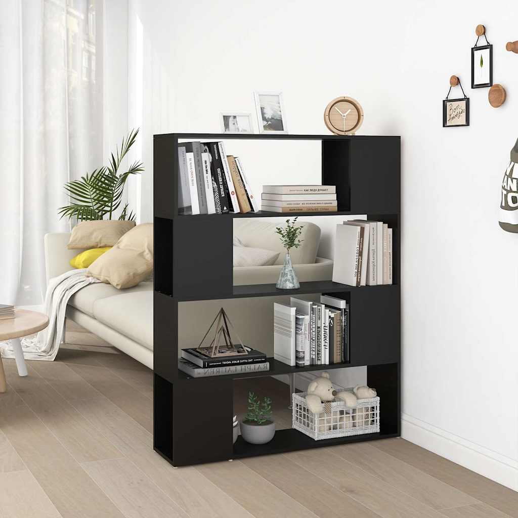 Vidaxl boekenkast kamerscherm 100x24x124 cm zwart