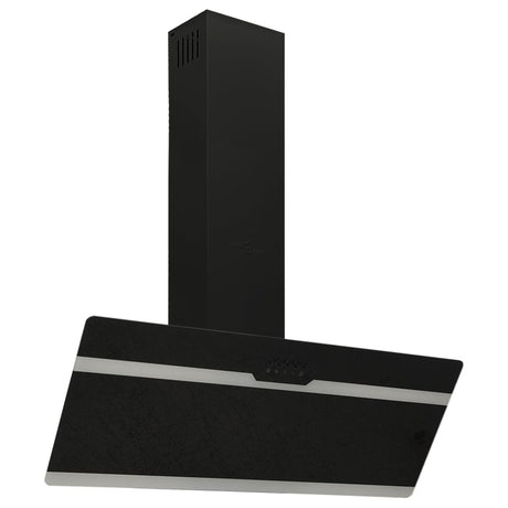 Vidaxl Wandextraktionshaube 90 cm Stahl und geschmittertes Glas schwarz