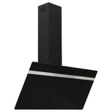 Vidaxl Wandextraktionshaube 90 cm Stahl und geschmittertes Glas schwarz