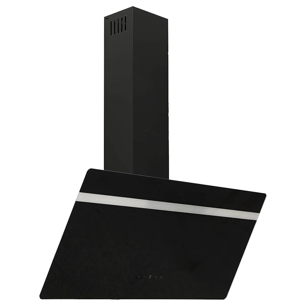 Vidaxl Wall Extractor Hood 90 cm stål og hærdet glas sort