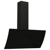 Vidaxl Wall extractor hood 90 cm steel and tempered glass black