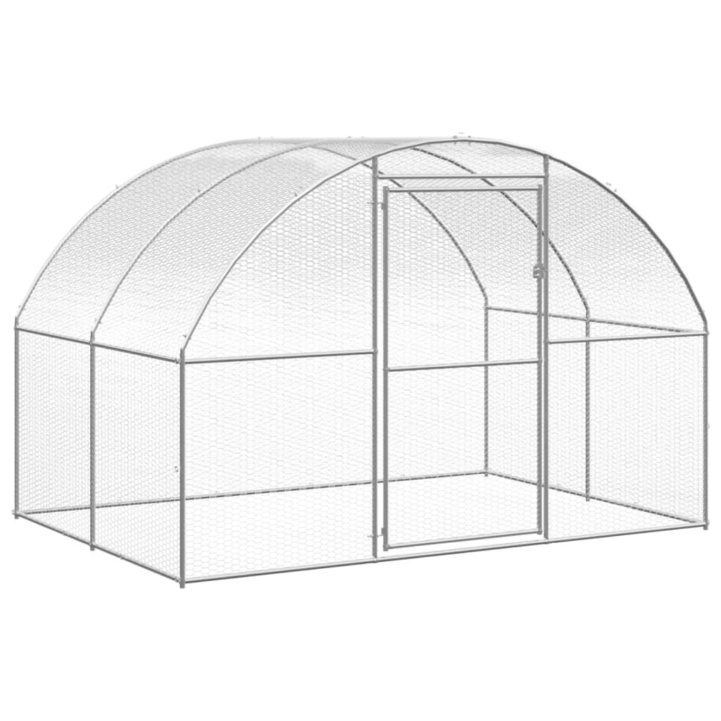 Vidaxl Chicken Run 3x2x2 M Galvanized Steel