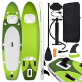 Vidaxl Stand Up Paddleboard Zestaw nadmuchiwany 300x76x10 cm zielony