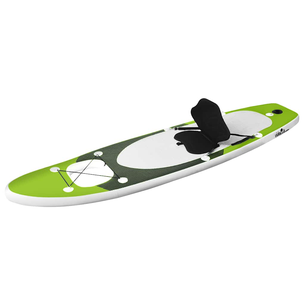 Vidaxl Stand erop Paddelboard Set infatable 300x76x10 cm gréng