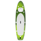 Vidaxl Stand erop Paddelboard Set infatable 300x76x10 cm gréng