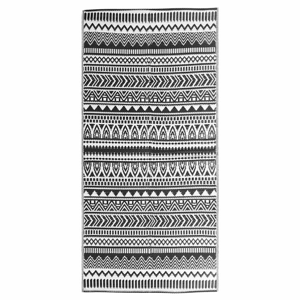 Vidaxl außerhalb des Teppichs Aakil 80x150 cm Polypropen Schwarz