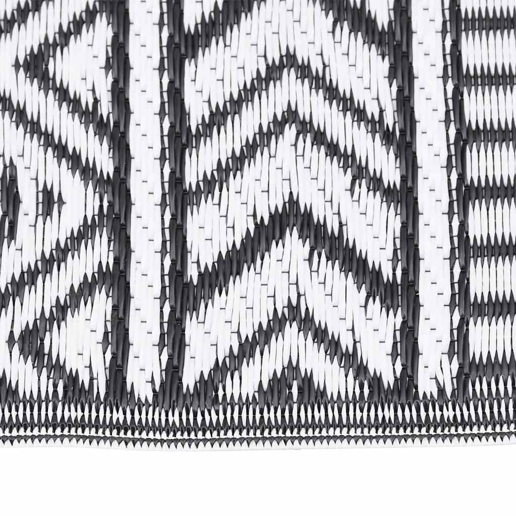 Vidaxl außerhalb des Teppichs Aakil 80x150 cm Polypropen Schwarz