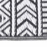 Vidaxl außerhalb des Teppichs Aakil 80x150 cm Polypropen Schwarz