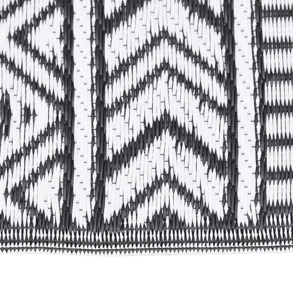 Vidaxl außerhalb des Teppichs Aakil 80x150 cm Polypropen Schwarz