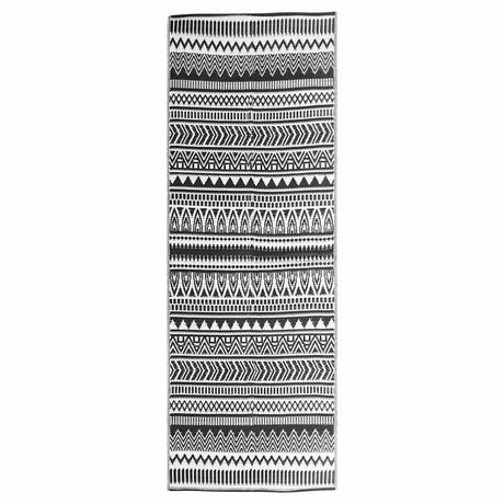 Vidaxl außerhalb des Teppichs Aakil 80x250 cm Polypropen Schwarz