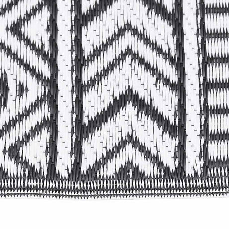 Vidaxl außerhalb des Teppichs Aakil 80x250 cm Polypropen Schwarz
