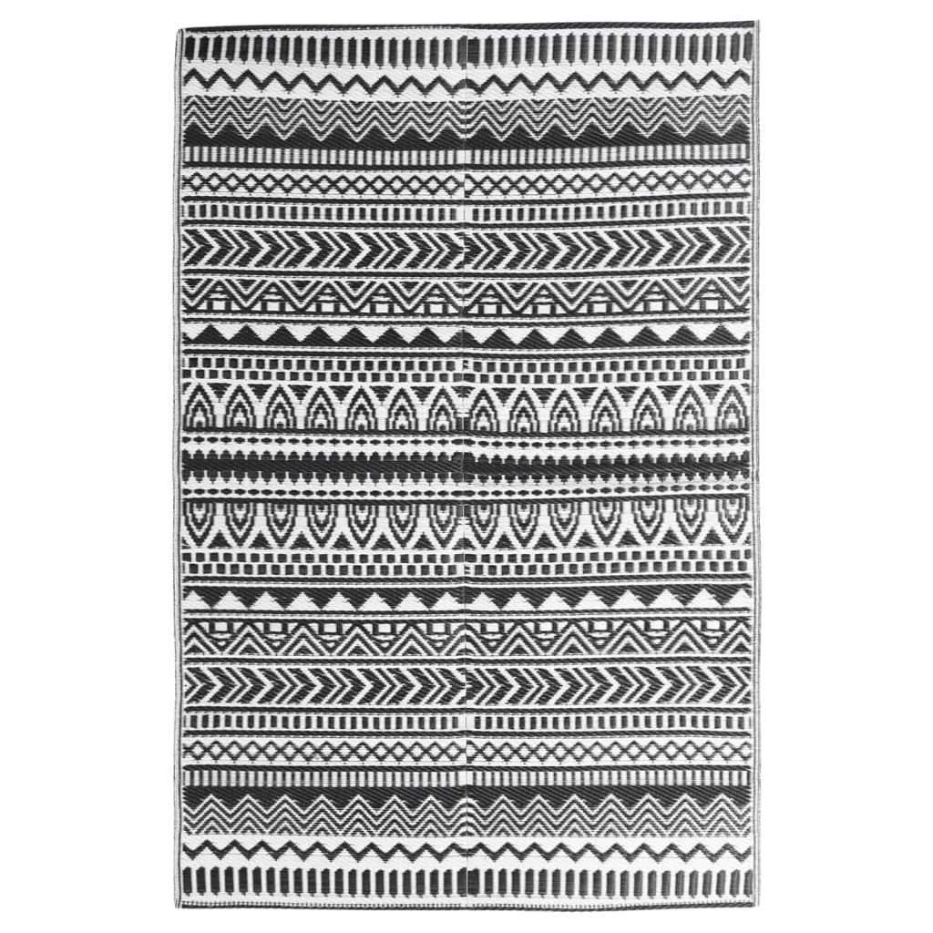 VidaXL outside rug 120x180 cm polypropene black