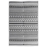 Vidaxl außerhalb des Teppichs Arakil 140x200 cm Polypropen Schwarz